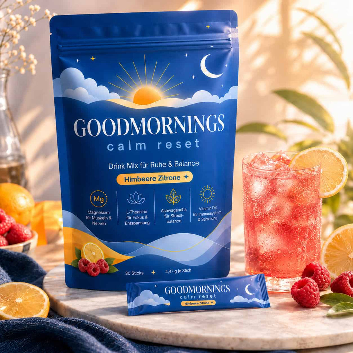 calm reset – Abenddrink Himbeere Zitrone | 30 Sticks